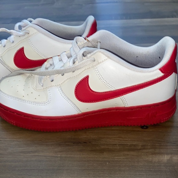 Nike Red and White Sneakers - Picture 3 of 4